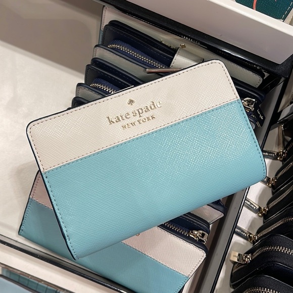 kate spade Handbags - Kate Spade Staci Medium Compact Bifold Wallet Poolside Multi